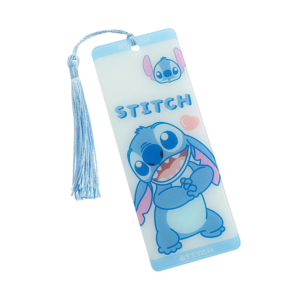 Disney Stitch Bookmarks Anime Girls Collection Acrylic Bookmarks Book Lovers Teachers Friends Reading Markers Kids Toys