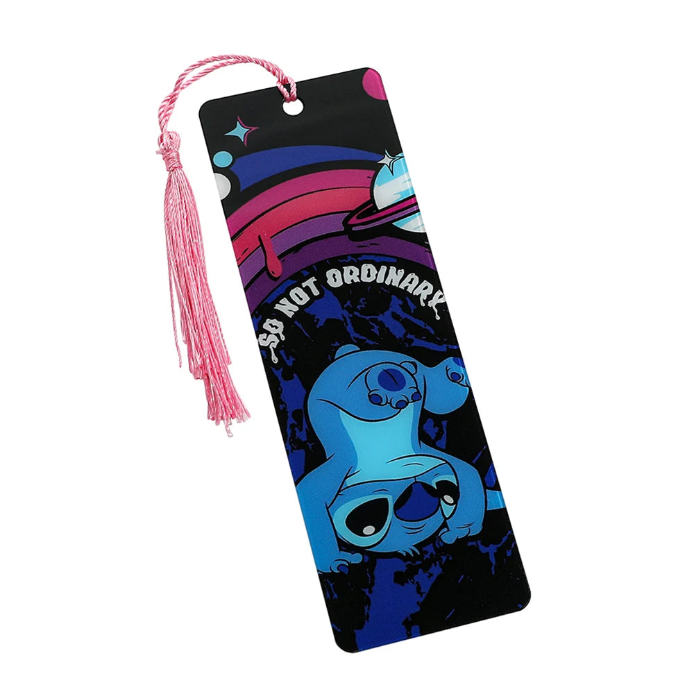 Disney Stitch Bookmarks Anime Girls Collection Acrylic Bookmarks Book Lovers Teachers Friends Reading Markers Kids Toys