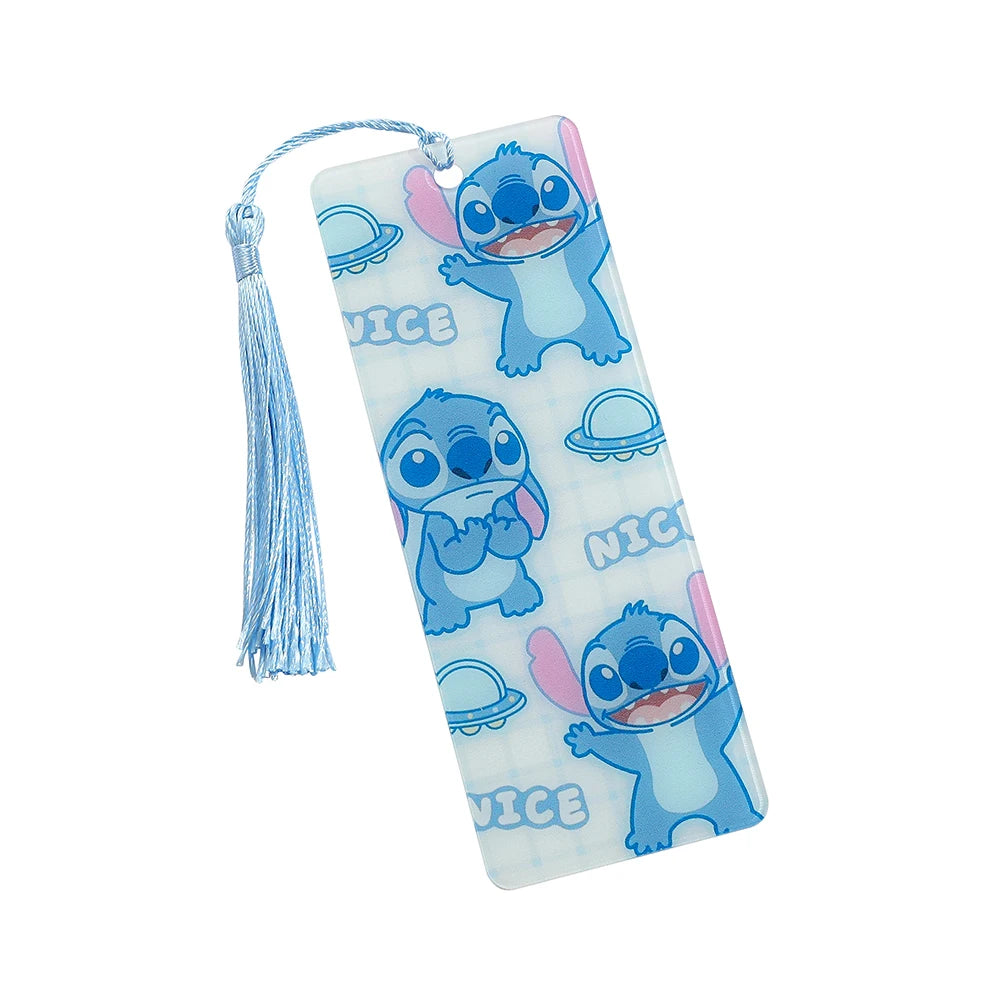 Disney Stitch Bookmarks Anime Girls Collection Acrylic Bookmarks Book Lovers Teachers Friends Reading Markers Kids Toys