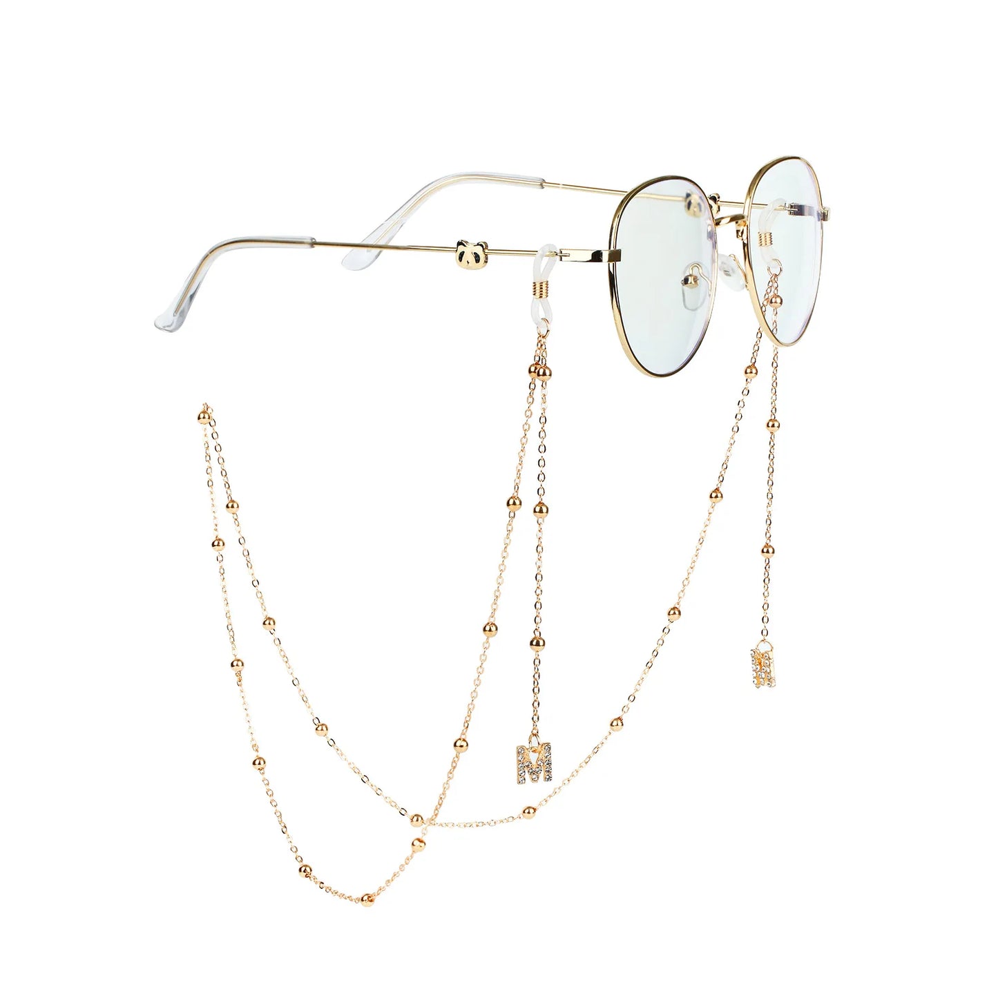 Fashion Animal Letter Pendant Glasses Chains Women Eyeglasses Sunglasses Lanyard Metal Glasses Metal Strap Holder Cord Necklace