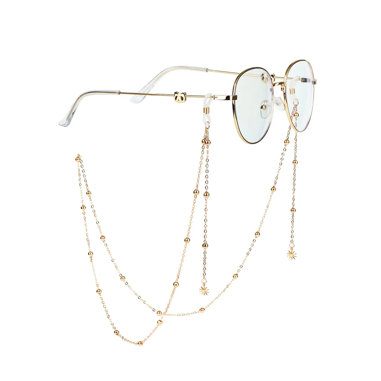 Fashion Animal Letter Pendant Glasses Chains Women Eyeglasses Sunglasses Lanyard Metal Glasses Metal Strap Holder Cord Necklace