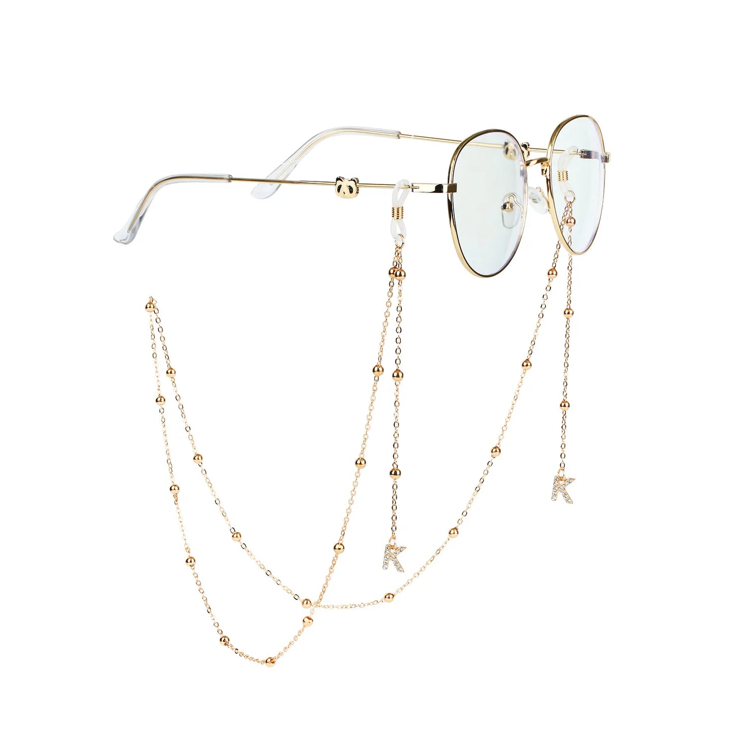 Fashion Animal Letter Pendant Glasses Chains Women Eyeglasses Sunglasses Lanyard Metal Glasses Metal Strap Holder Cord Necklace