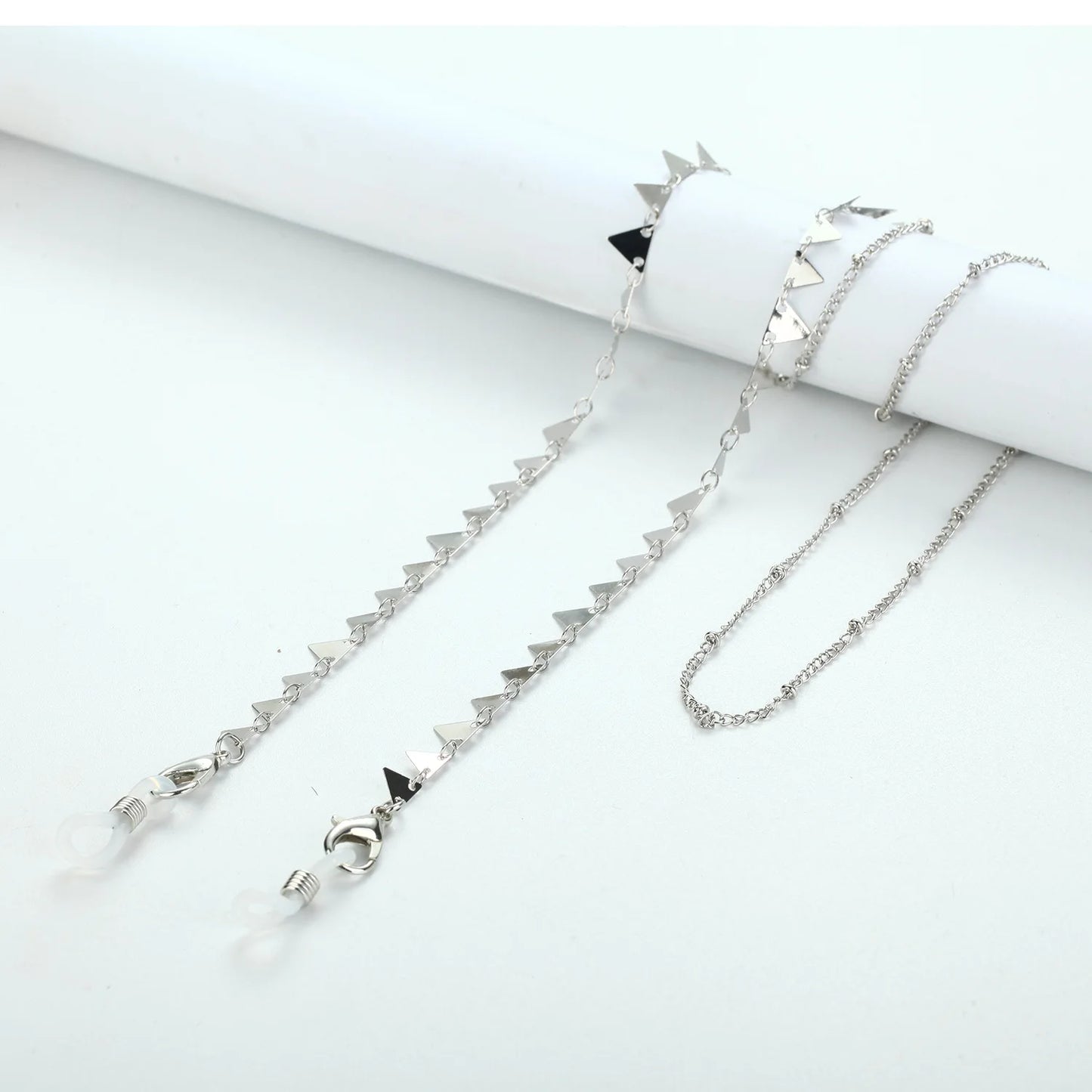 Fashion Metal Pearl Glasses Chain Silver Color Pentagram Round Piece Sunglass Holder Rope Non-Slip Eyeglasses Lanyard Cord Strap