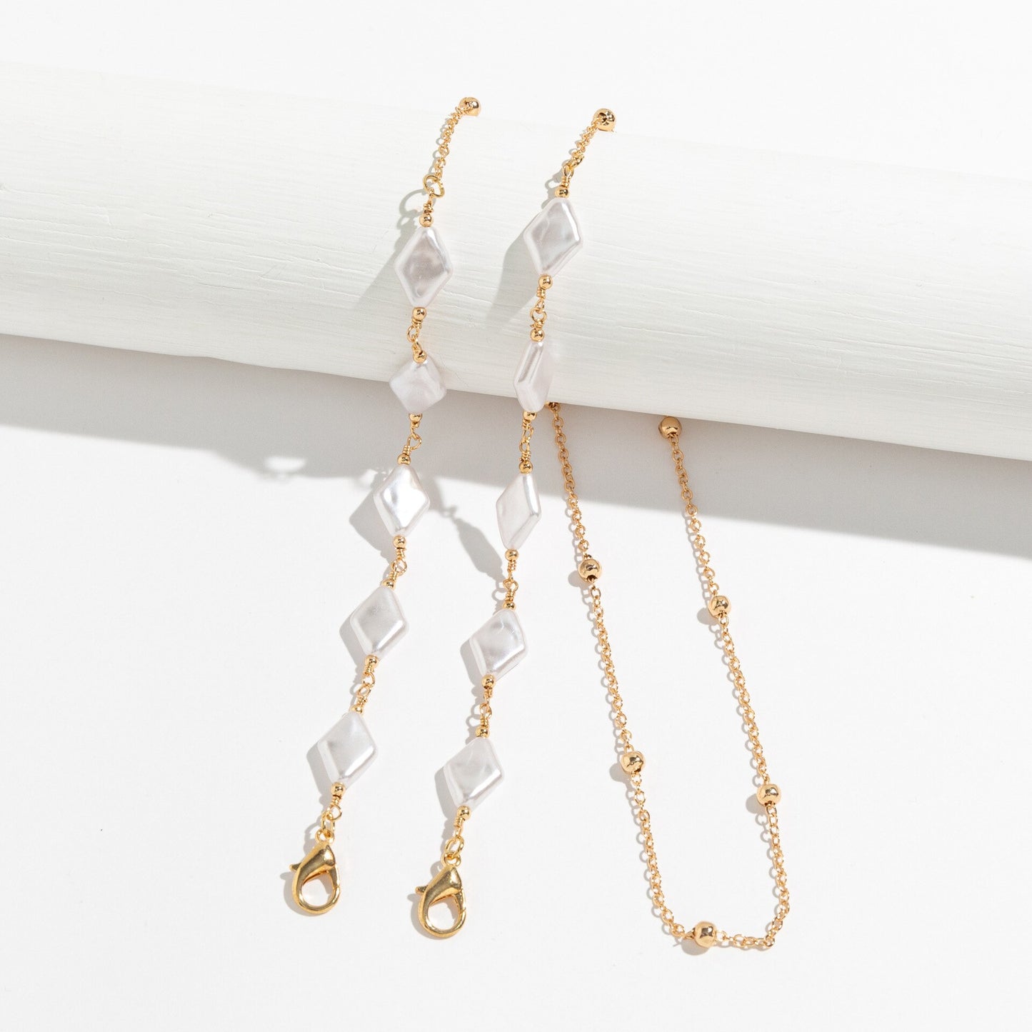 Fashion Metal Pearls Sunglasses Chains Beaded Anti-Falling Glasses Chain Face-Mask Lanyard For Women Girls Sweet Jewelry