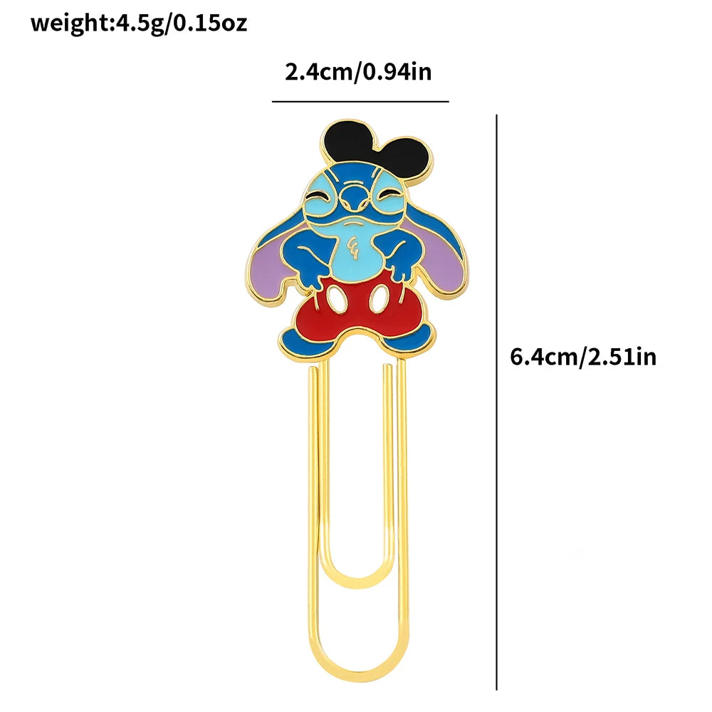 Funny Stitch Bookmarks Metal Paperclip Bookmarks Anime Fans Series Reading Markers Girl Gifts School Supplies Stationery