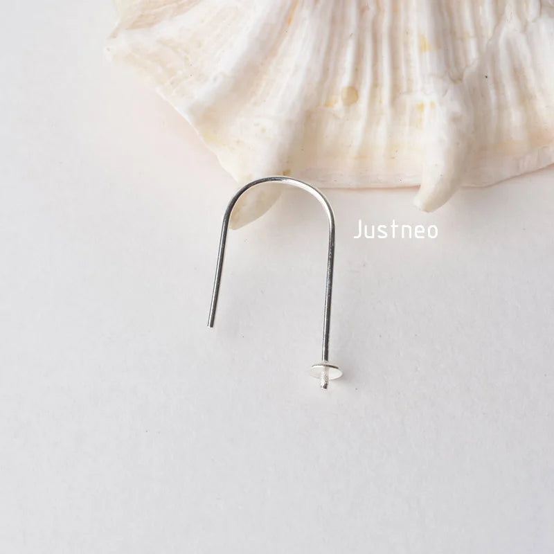 ear hook, solid 925 sterling silver earring wire hooks with Bead Caps, Jewelry DIY sterling silver earring findings components