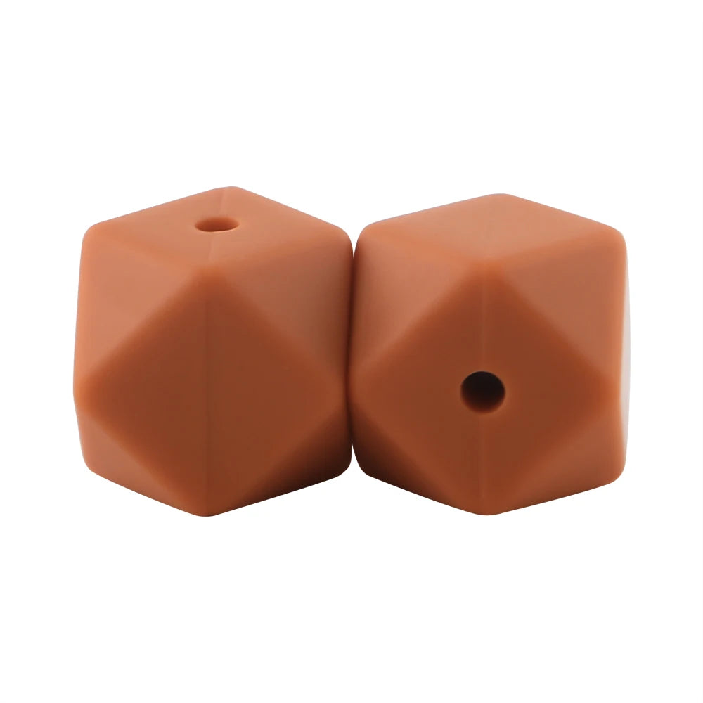 Kovict 30Pcs Silicone Beads 14mm Hexagon Bead For Jewelry Making DIY Necklace Bracelets Keychain Jewelry Accessories Food Grade