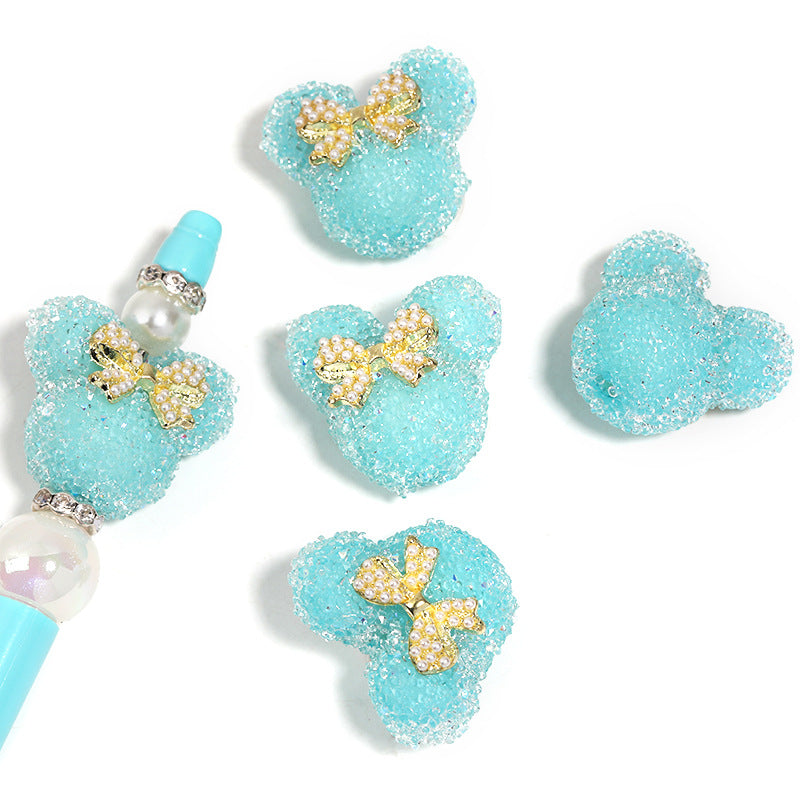 explosive Mickey head soft sugar bead bow diamond ball bead diy jewelry accessories bead loose wholesale