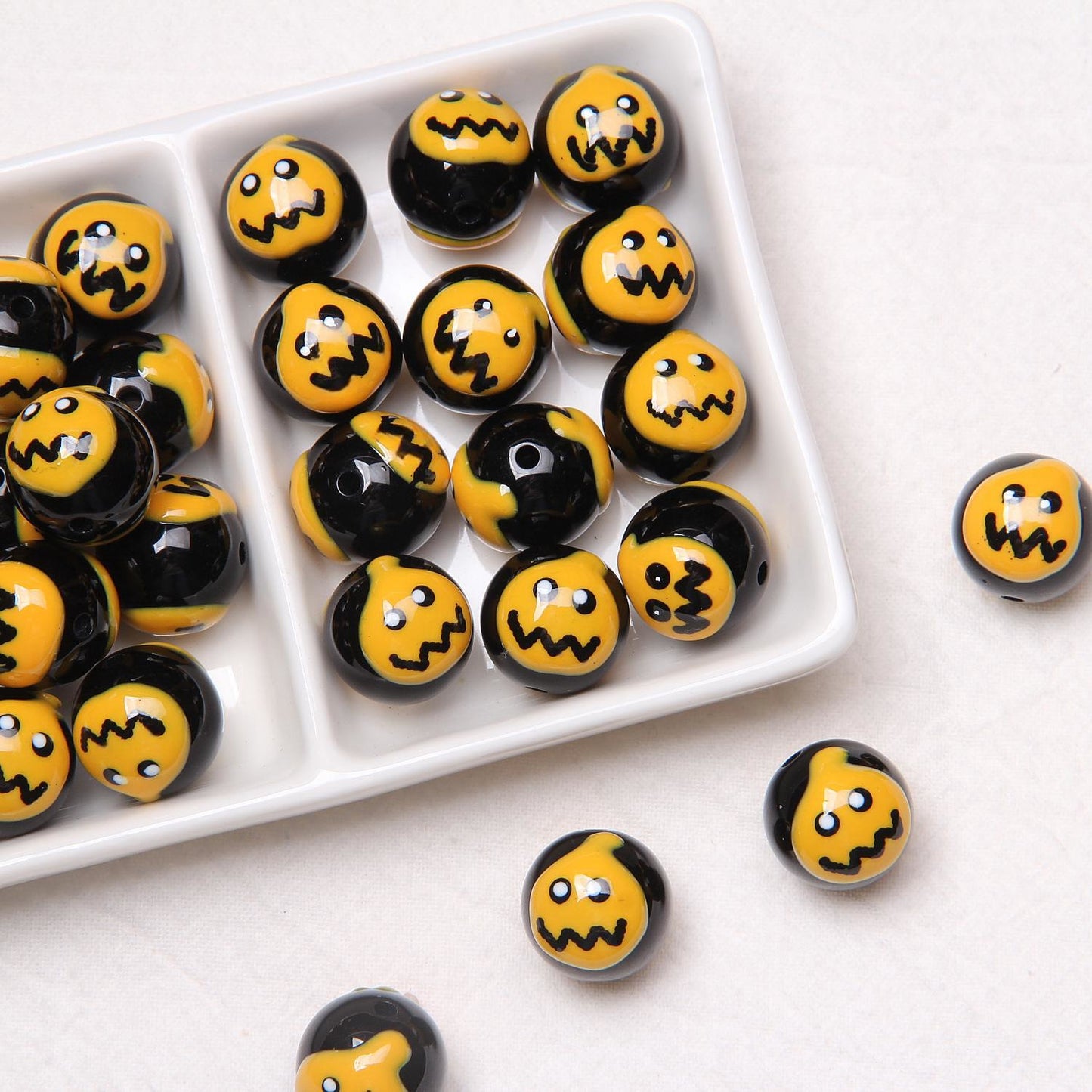 Halloween beads Loose bead Pumpkin Ghost diy beads