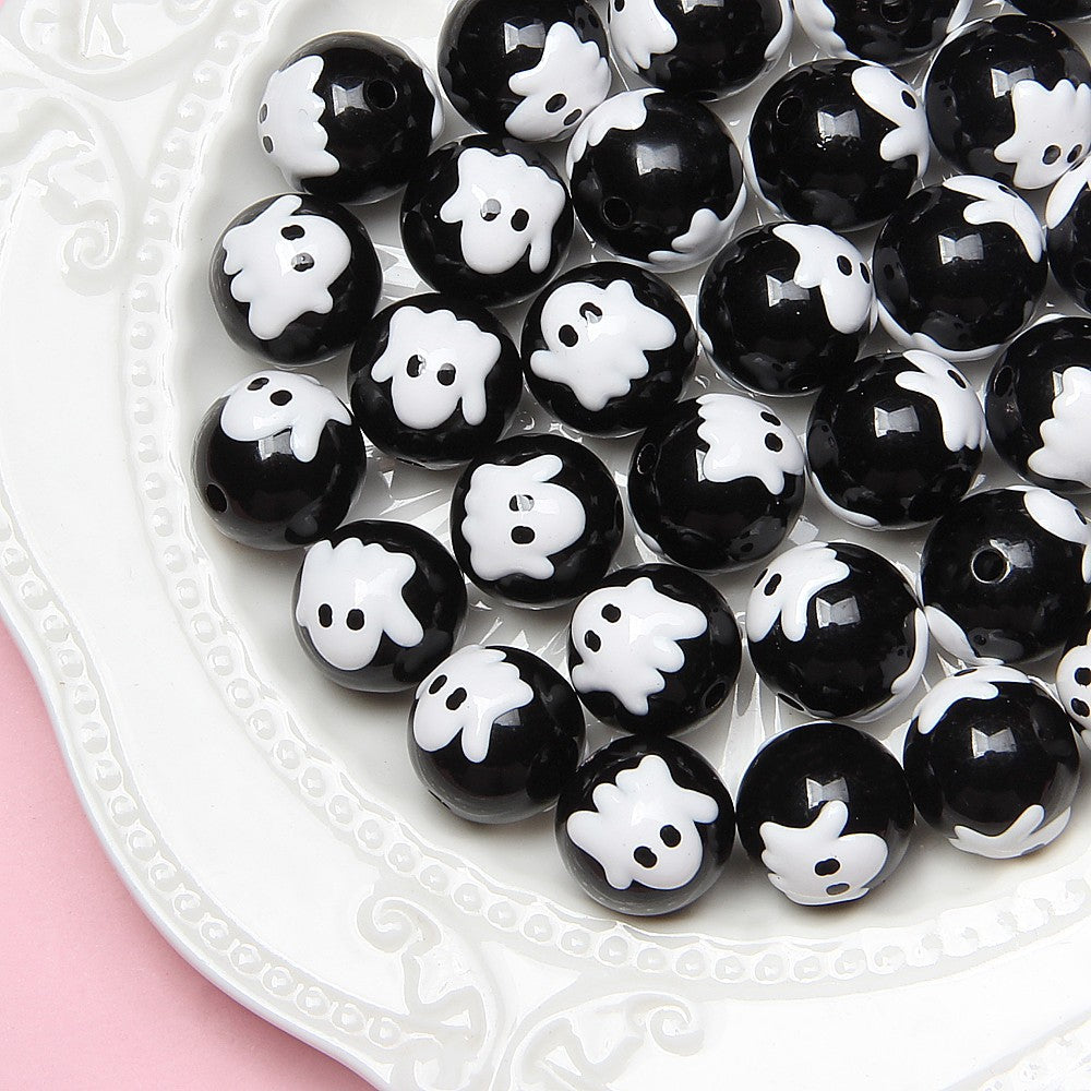 Halloween beads Loose bead Pumpkin Ghost diy beads