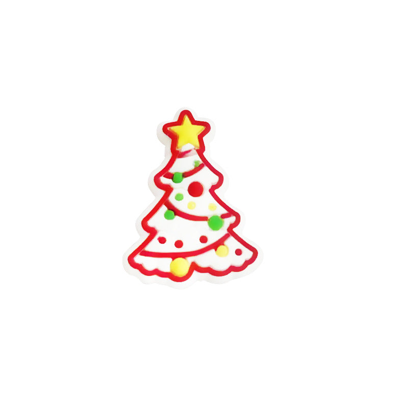 Christmas silicone beads cartoon Christmas tree old man silicone loose beads DIY beading pen