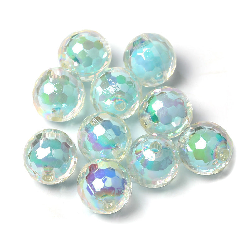 Multi-section acrylic beads electroplated magic beads beads DIY jewelry loose beads