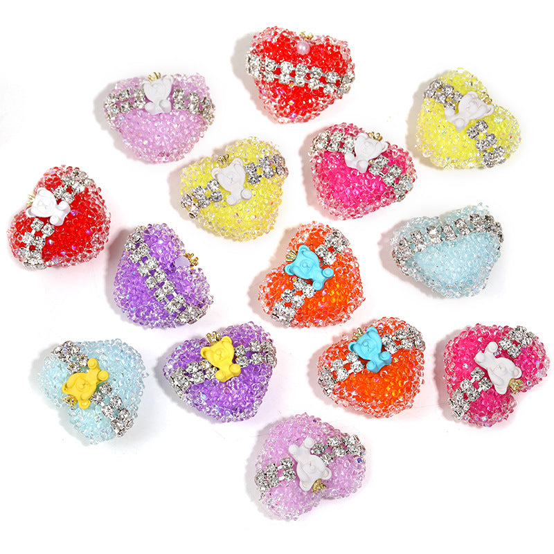 Explosive Crown Bear Love Beads Explosive flash soft sugar beads diy beaded pen jewelry