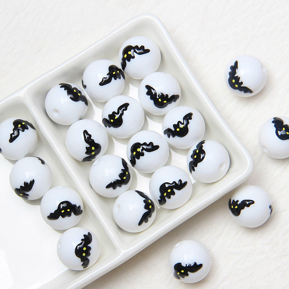 Halloween beads Loose bead Pumpkin Ghost diy beads