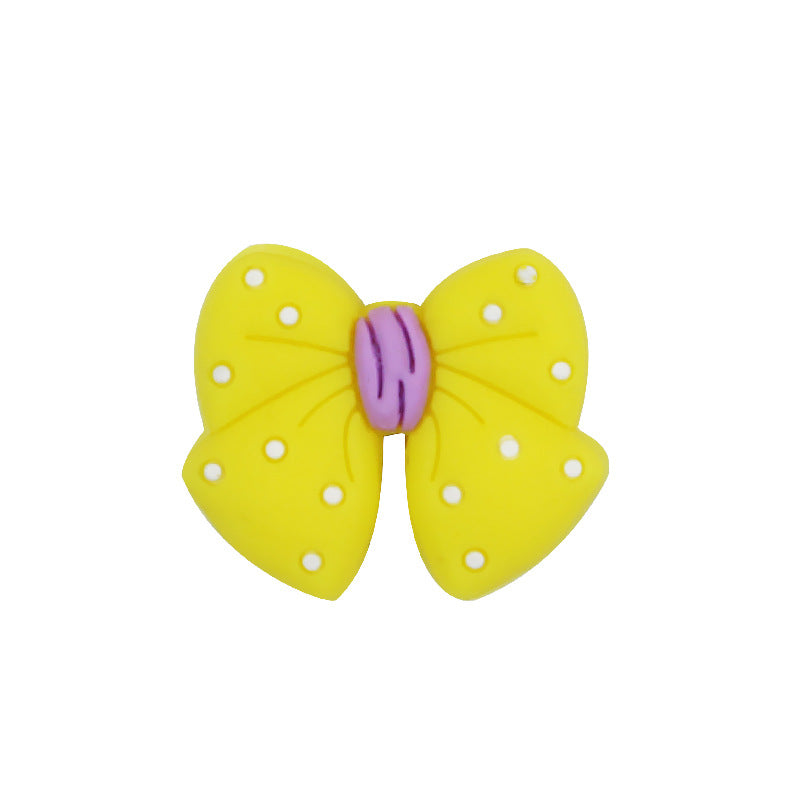 New bow silicone beads handmade diy beaded keychain bracelet bracelet accessories