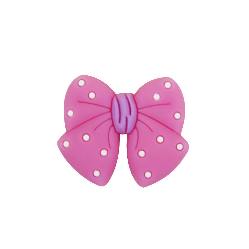 New bow silicone beads handmade diy beaded keychain bracelet bracelet accessories