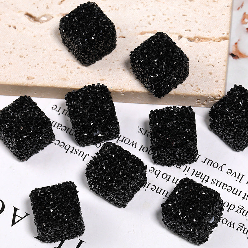 Flash diamond soft sugar bead candy color square full diamond bead diy diamond ball bead