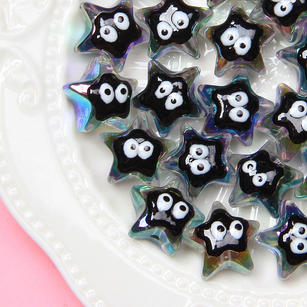 New Pentagram hand-painted beads acrylic beaded diy bracelet accessories accessories accessories