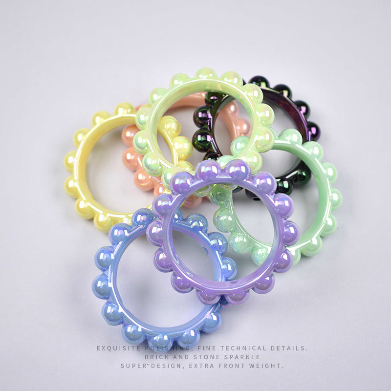 Acrylic bitter melon ring AB color DIY accessories