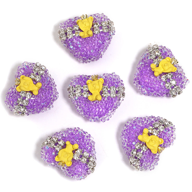 Explosive Crown Bear Love Beads Explosive flash soft sugar beads diy beaded pen jewelry