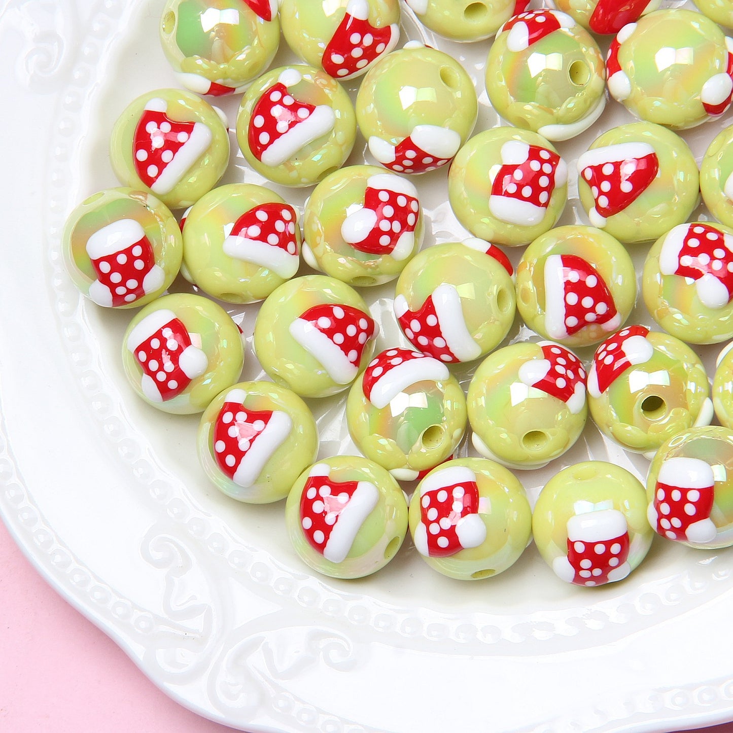 Explosive cartoon hand-painted beads diy bracelet beads Loose beads beaded diy accessories