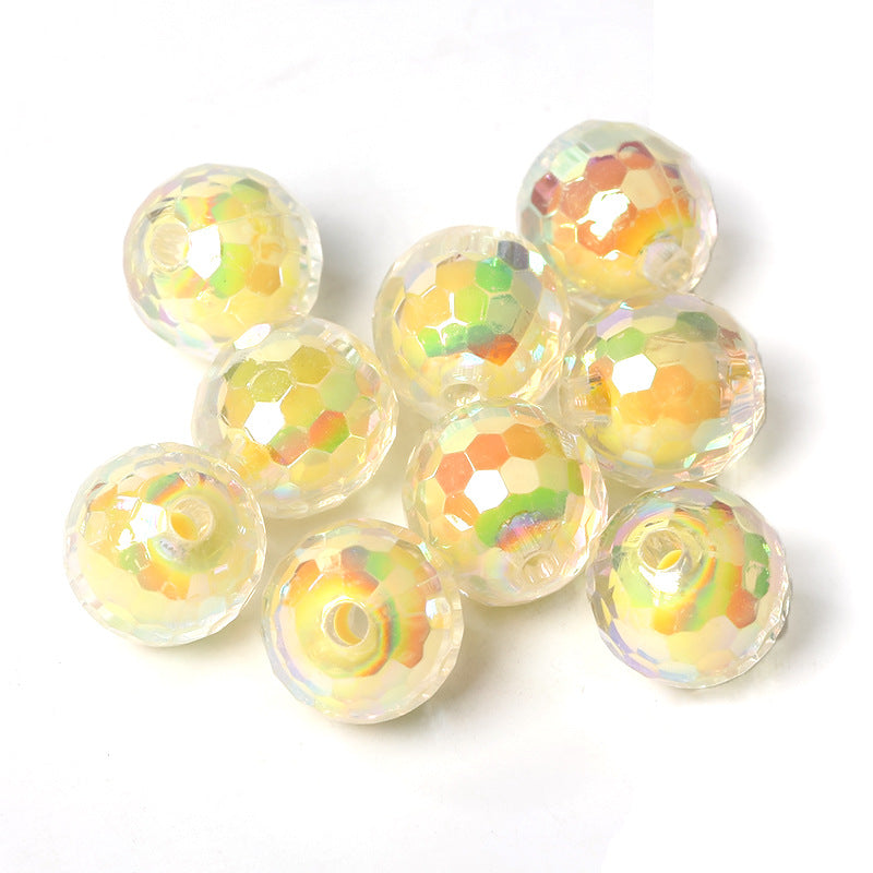 Multi-section acrylic beads electroplated magic beads beads DIY jewelry loose beads