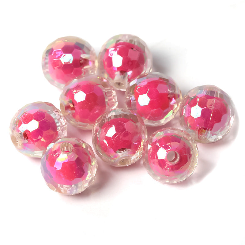 Multi-section acrylic beads electroplated magic beads beads DIY jewelry loose beads