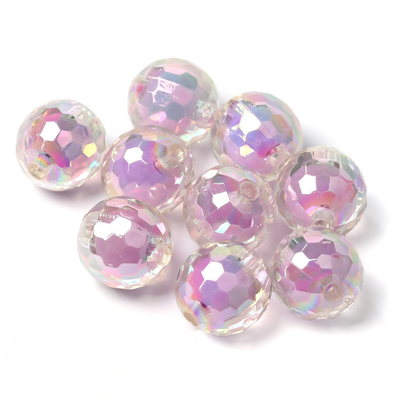 Multi-section acrylic beads electroplated magic beads beads DIY jewelry loose beads