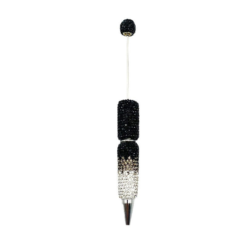 DIY rhinestone Beadable Ballpoint Pen hand paste drill multi-color gradual change drill bead ballpoint pen cap with drill gift pen