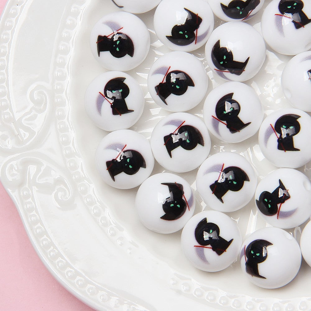 Explosive Halloween pumpkin Ghost hand-painted beaded diy loose beads