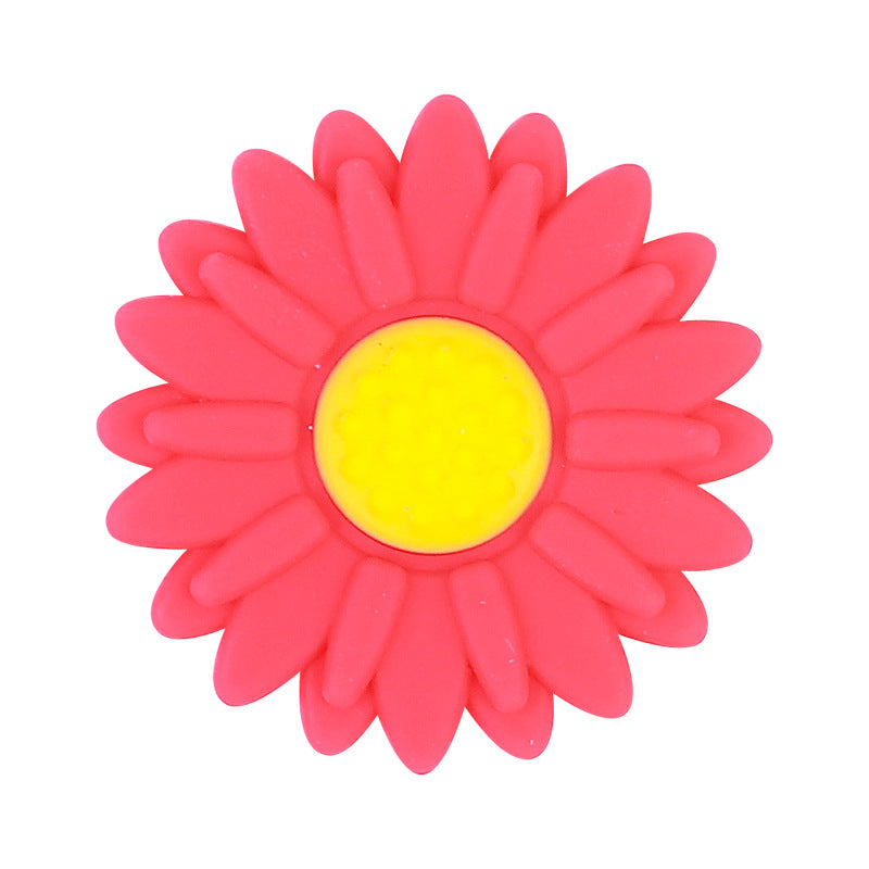 Stock small Daisy silicone beads baby molars solar tooth glue beads diy pacifier chain accessories loose beads wholesale
