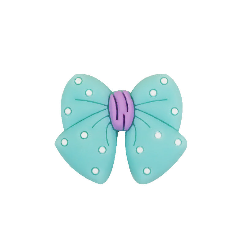 New bow silicone beads handmade diy beaded keychain bracelet bracelet accessories