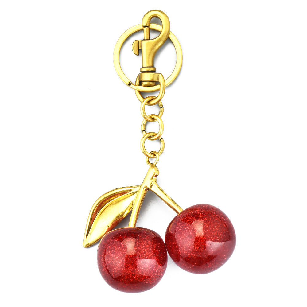 Cherry Bag Charm Purse Charms Keychain- Car Cherry Accessories keychian Gifts for Women Christmas Gifts For Women Valentine Bag Gifts For Women