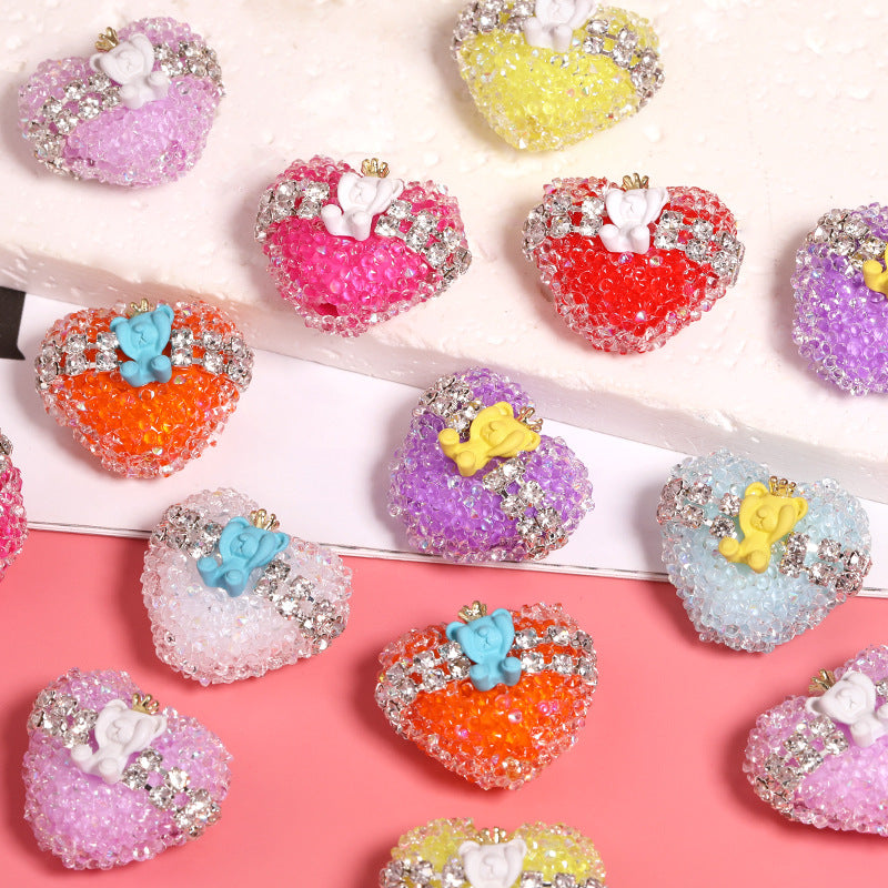 Explosive Crown Bear Love Beads Explosive flash soft sugar beads diy beaded pen jewelry