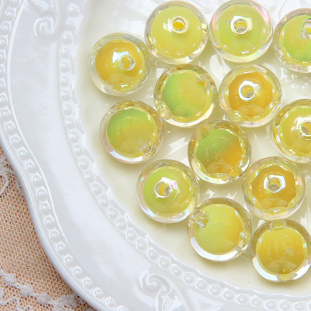 Seven-color electroplated beads in hand-painted beads material diy beads loose beads