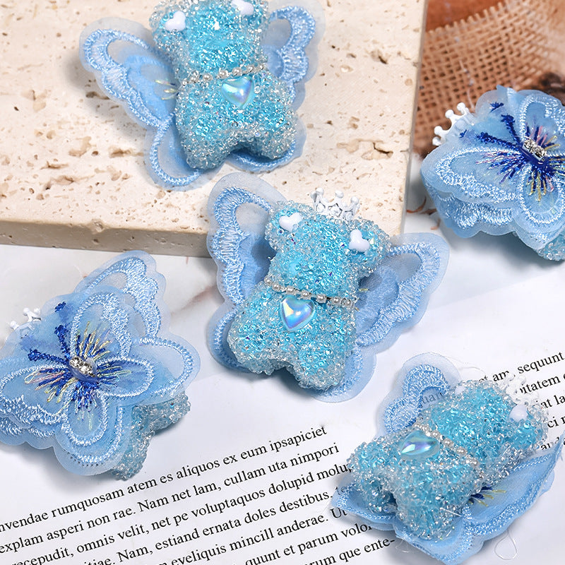 Original diy beaded accessories wings bear sugar beads full of diamond beads mobile phone chain jewelry accessories loose beads wholesale