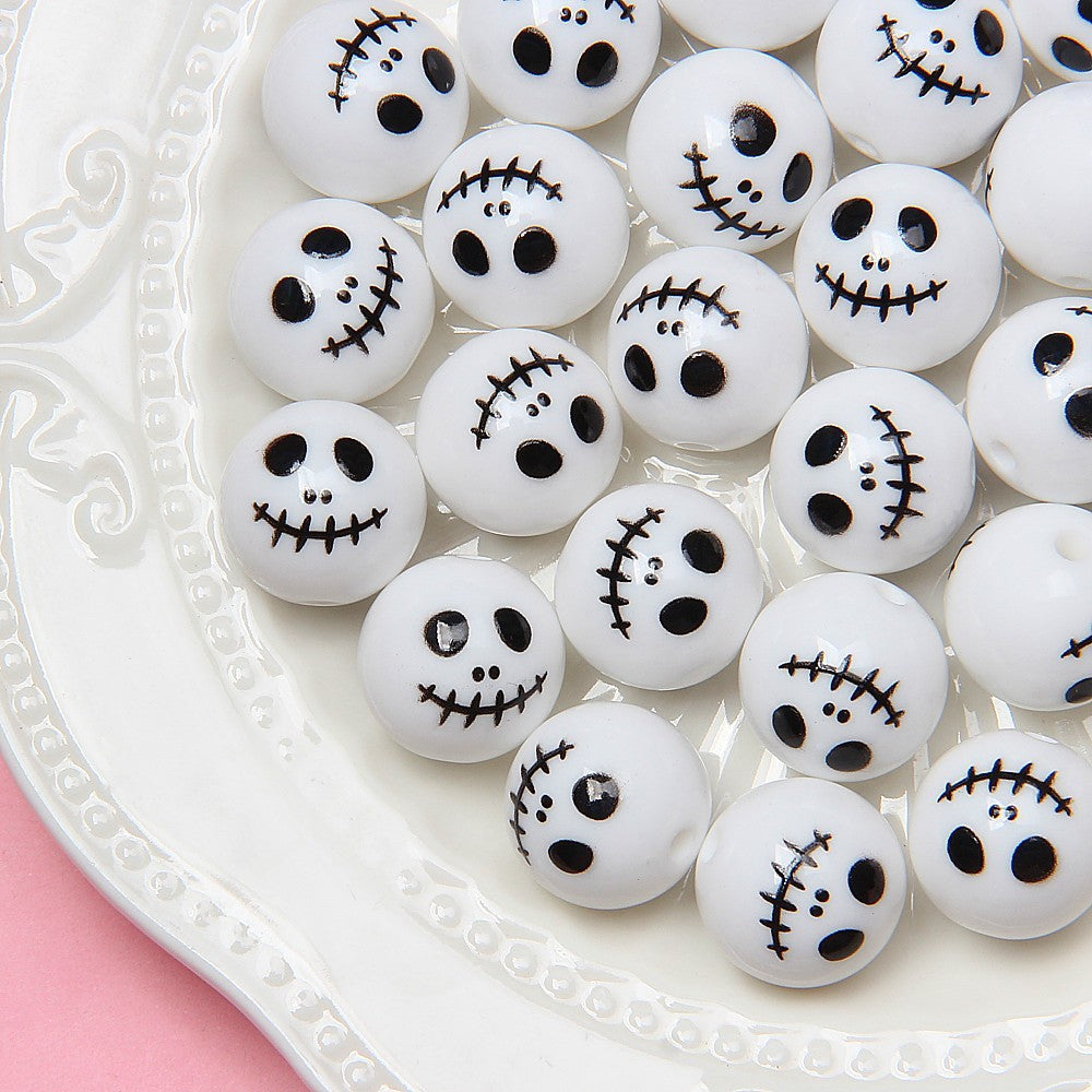 Explosive Halloween pumpkin Ghost hand-painted beaded diy loose beads