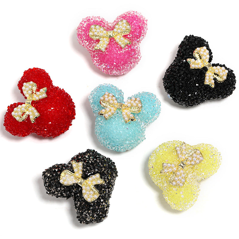 explosive Mickey head soft sugar bead bow diamond ball bead diy jewelry accessories bead loose wholesale