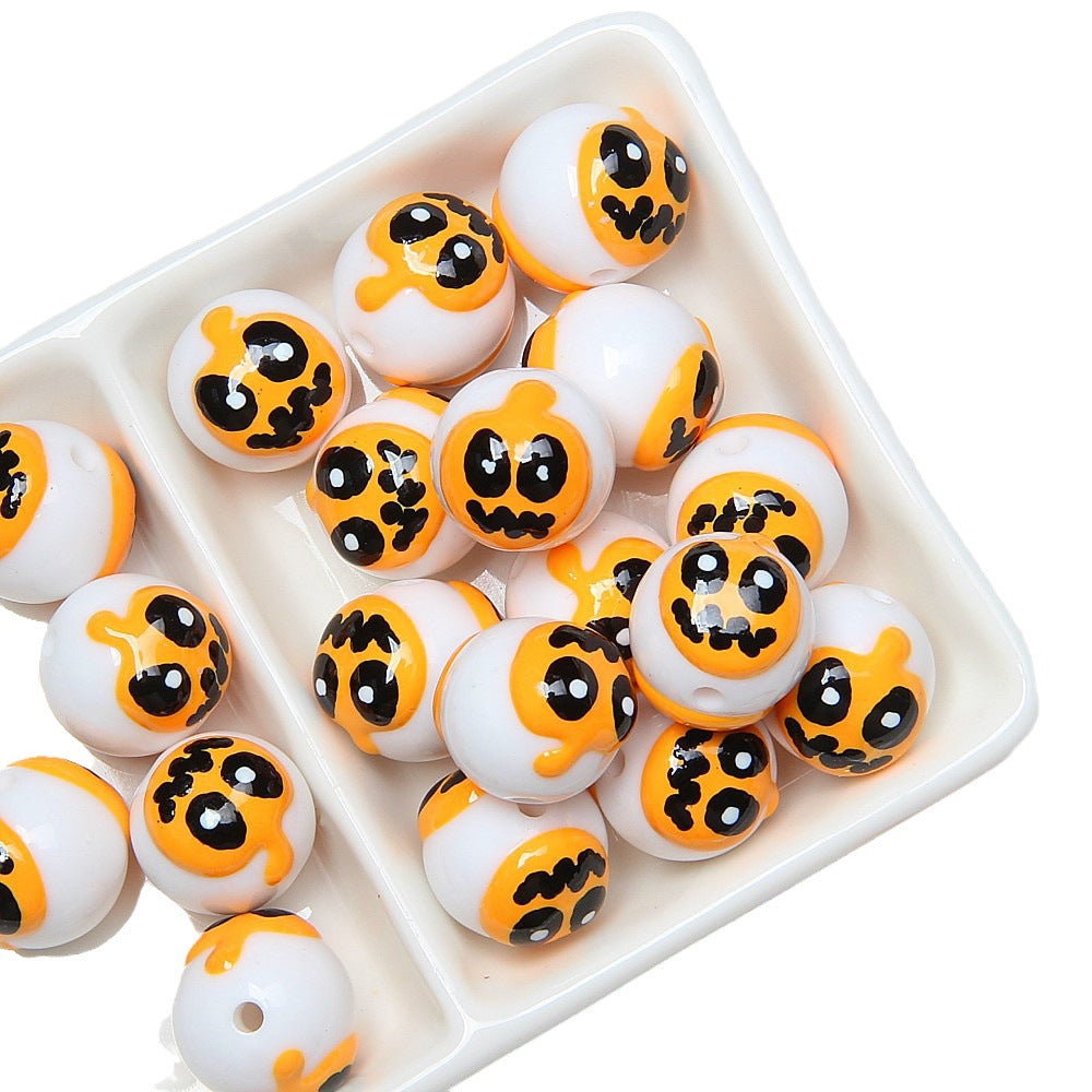 Halloween beads Loose bead Pumpkin Ghost diy beads