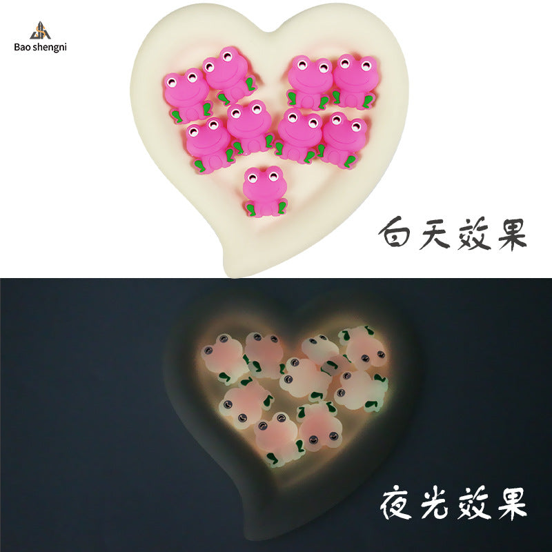New DIY hand-beaded loose beads silica gel cartoon animal frog beads