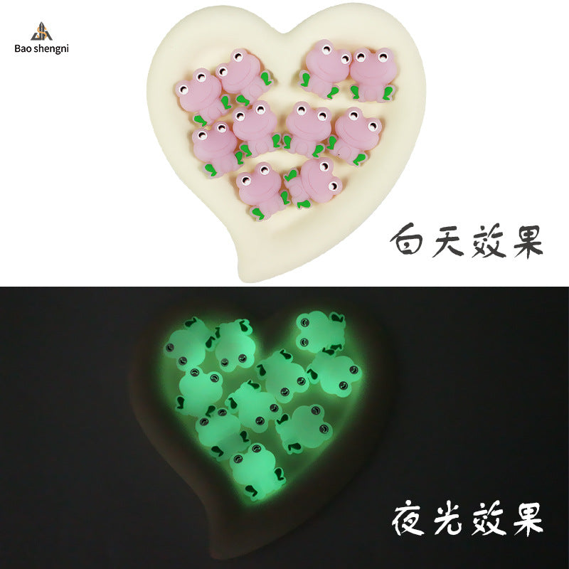 New DIY hand-beaded loose beads silica gel cartoon animal frog beads