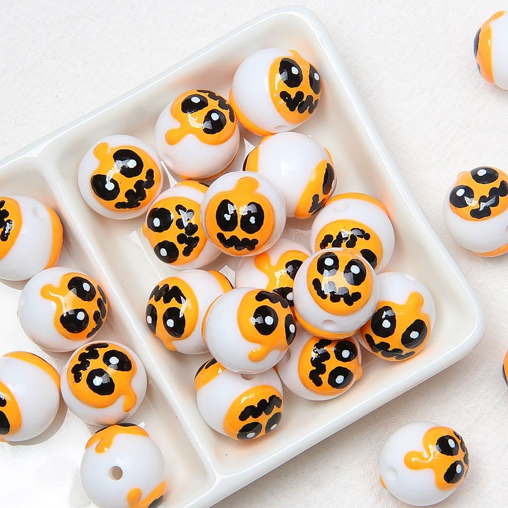 Halloween beads Loose bead Pumpkin Ghost diy beads
