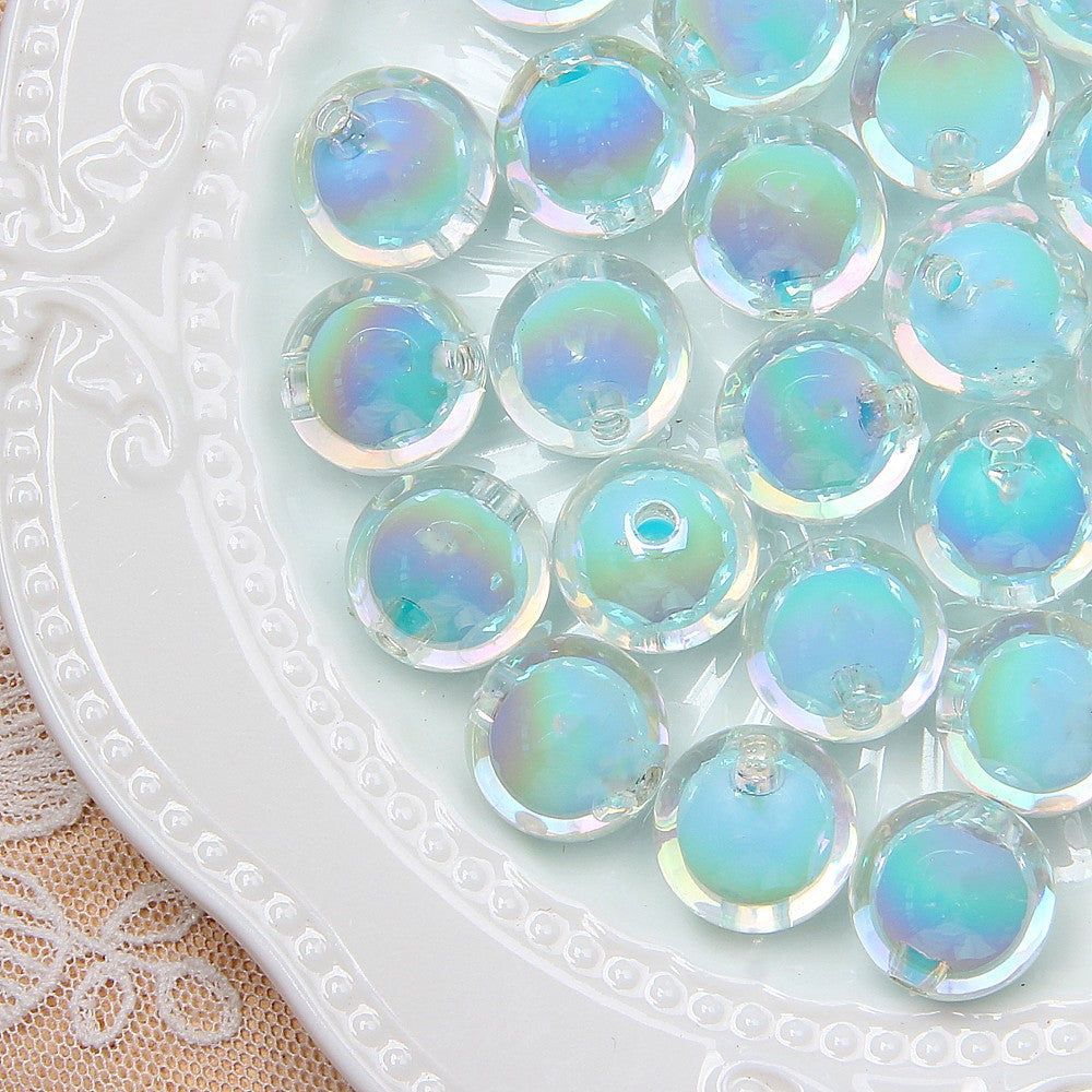 Seven-color electroplated beads in hand-painted beads material diy beads loose beads
