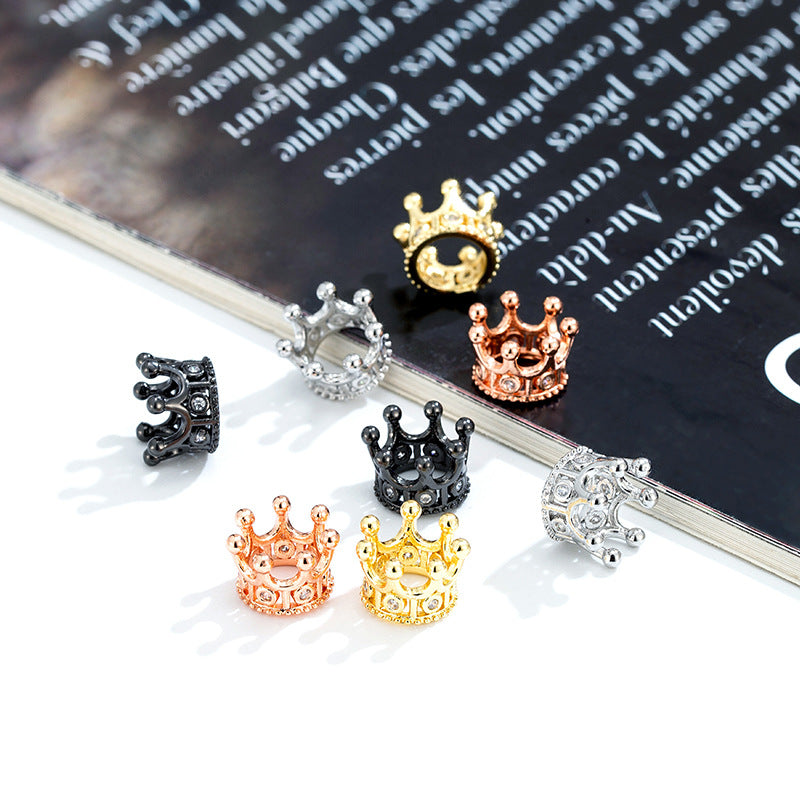 diy Jewelry Micro-set Accessories Crown Jewelry Zircon DIY loose bead bracelet beads