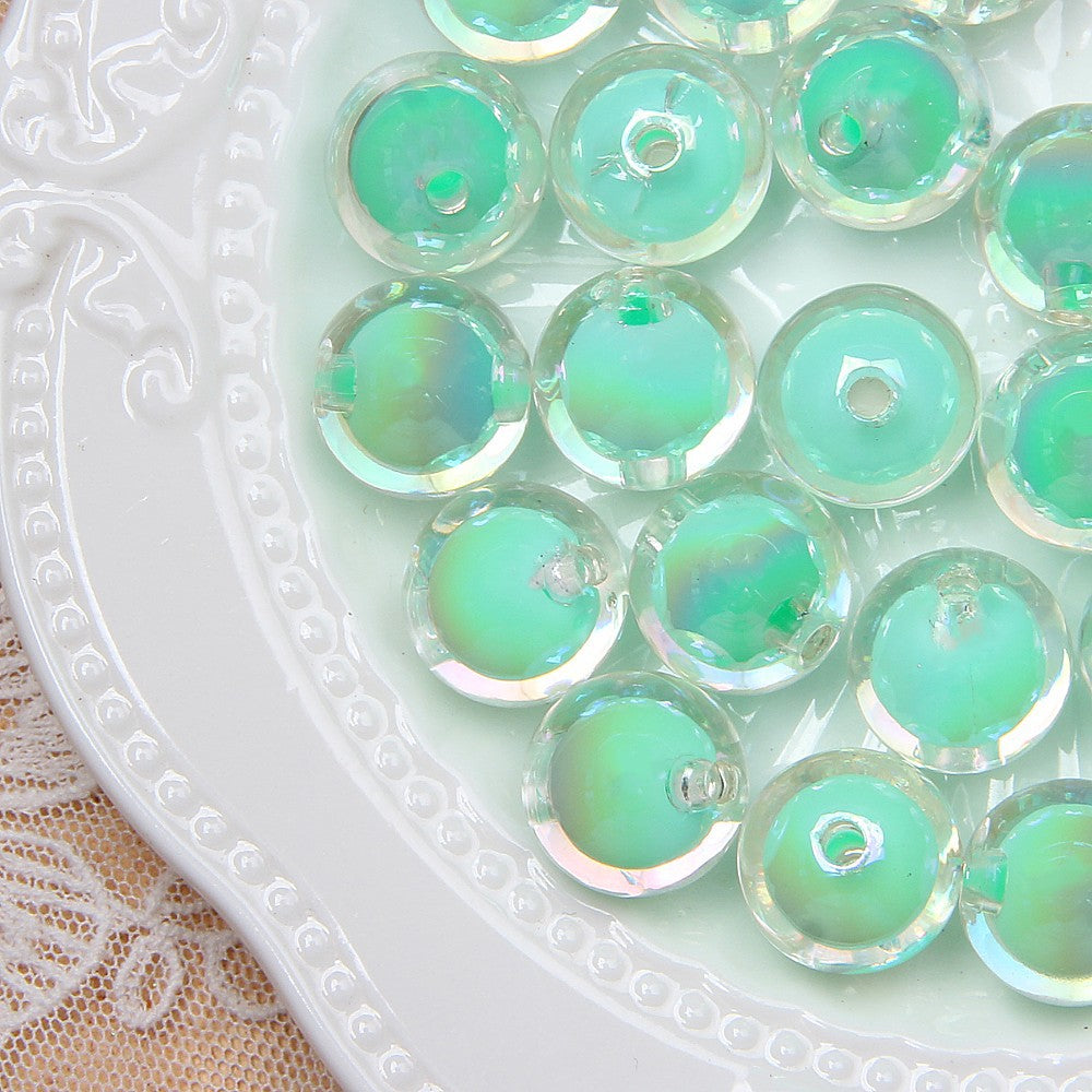 Seven-color electroplated beads in hand-painted beads material diy beads loose beads