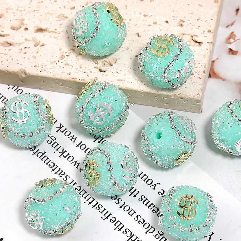 Explosive dollar bills rhinestones soft sugar beads chain diamond ball beads diy jewelry accessories beaded loose beads