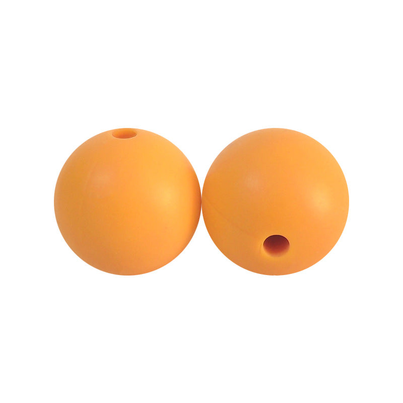 食品级硅胶珠子彩色圆形散珠手工diy串珠手链奶嘴链配件现货批发