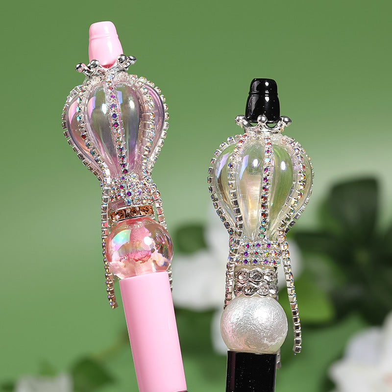 Crown hot air balloon rhinestone chain acrylic beads
