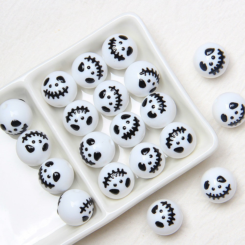 Halloween beads Loose bead Pumpkin Ghost diy beads