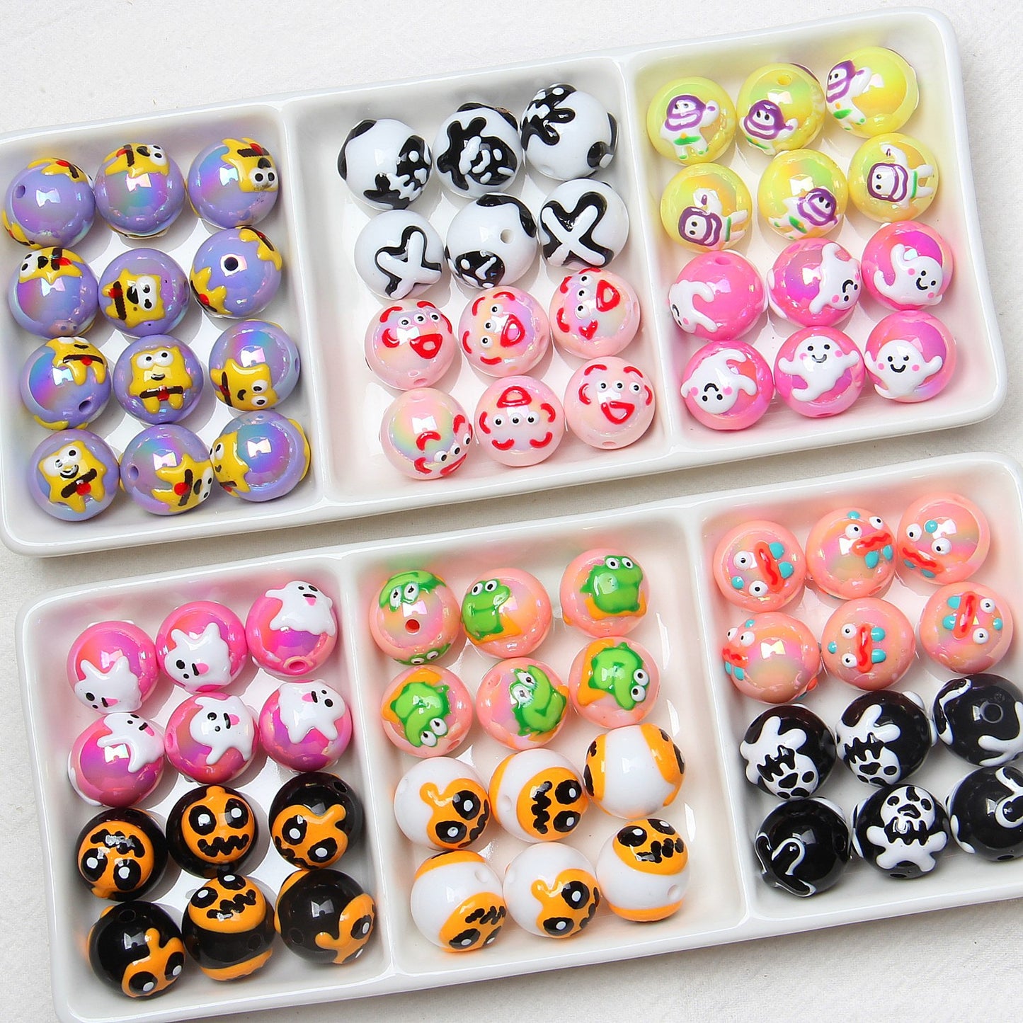 Halloween beads Loose bead Pumpkin Ghost diy beads